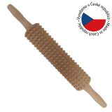 Fából készült masszázshenger fogantyúval