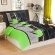Ágynemű PORTO - zöld/fekete