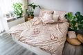 Ágyneműhuzat DITA  Love Bézs pamut 3 részes