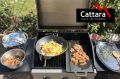 Cattara Grill serpenyő WOK öntöttvas 31 cm