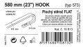 Ablaktörlő Flat bulk (hook) 23/ 580 mm