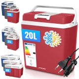 JAGO Elektromos hűtőtáska 2 az 1-ben 20 L piros