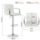 MIADOMODO Bárszék 2 db karfás fehér