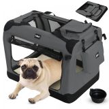 Leopet® Szállítódoboz kutyáknak S 49,5x34,5 x 35 cm antracit