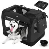 Leopet® Szállító box kutyáknak XXL 91 x 63 x 63 cm fekete