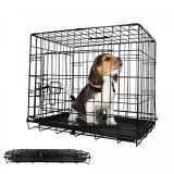 Leopet® Összecsukható kutyaketrec 121x74 x75,5 cm XXL fekete