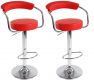 Bárszék készlet 2 db 53 x 105 x 52 cm - piros