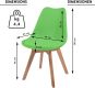 MIADOMODO Étkezőszék készlet 2 db zöld