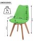 MIADOMODO Étkezőszék készlet 2 db zöld