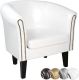 MIADOMODO Fotel Chesterfield 70 x 71 x 58 cm fehér