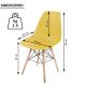 Étkezőszék készlet műanyag 2db - sárga