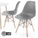 MIADOMODO Étkezőszék műanyagülés  2 db szürke
