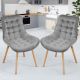 MIADOMODO Étkezőszék készlet 2x szürke világos