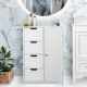 MIADOMODO Tároló szekrény 4 fiók 55 x 30 x 82 cm fehér