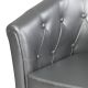 MIADOMODO Fotel Chesterfield Silver 58 x 71 x 70 cm ezüst