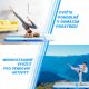 PHYSIONICS Felfújható tornaszőnyeg Airtrack kék 600 cm