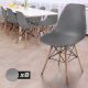 MIADOMODO Étkezőszék készlet műanyag 8 db szürke
