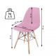 MIADOMODO Étkezőszék készlet 8x Rózsaszín