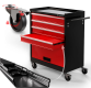 Szerszám kocsi 4 fiókos 61 x 65 cm piros