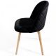 MIADOMODO Étkezőszék készlet bársony 4 db fekete
