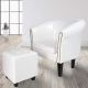 MIADOMODO Fotel székkel  Chesterfield fehér