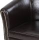 MIADOMODO Fotel Chesterfield barna 58 x 71 x 70 cm