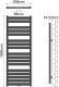 AQUAMARIN Fürdőszoba radiátor 160 x 60 cm antracit