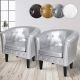 MIADOMODO Fotel készlet Chesterfield  58x71x70 cm ezüst