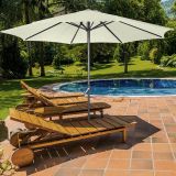MIADOMODO Napernyő fogantyúval 250 cm krémszínű