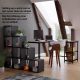 MIADOMODO Többszintes polc nagy fekete