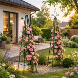 Fém tartó rózsáknak és futónövényeknek 195 cm