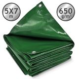 JAGO Ponyvaponyva 650 g/m² alumínium háló 5 x 7 m zöld