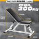 ScSPORTS Állítható súlyzópad 200 kg fehér/fekete