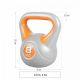 Gorilla Sports Kettlebell súlyzó vinil 8 kg narancssárga