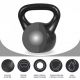 Gorilla Sports Kettlebell súlyzó műanyag 18 kg fekete