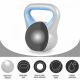 Gorilla Sports Kettlebell súlyzó vinil 3 kg türkiz