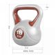 Gorilla Sports Kettlebell súlyzó vinil 18 kg barna