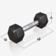 Gorilla Sports Hatszögletű gumírozott súlyzó 2 kg