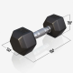 Gorilla Sports Hatszögletű gumírozott súlyzó 6 kg