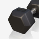 Gorilla Sports Hatszögletű gumírozott súlyzó12,5 kg