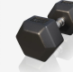 Gorilla Sports Hatszögletű gumírozott súlyzó 15 kg