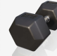 Gorilla Sports Hatszögletű gumírozott súlyzó 22,5 kg