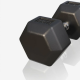 Gorilla Sports Hatszögletű gumírozott súlyzó 25 kg