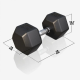 Gorilla Sports Hatszögletű gumírozott súlyzó 25 kg