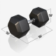 Gorilla Sports Hatszögletű gumírozott súlyzó 30 kg