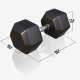 Gorilla Sports Hatszögletű gumírozott súlyzó 32,5 kg
