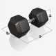 Gorilla Sports Hatszögletű súlyzó  35 kg