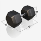 Gorilla Sports  Hatszögletű gumírozott súlyzó 37,5 kg