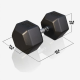 Gorilla Sports Hatszögletű gumírozott súlyzó 40 kg