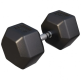 Gorilla Sports Hatszögletű gumírozott súlyzó 42,5  kg